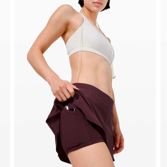Lululemon Play Off The Pleats Skirt *13" in Cassis - Size 4 Dark Red Skort *Flaw - Picture 11 of 14